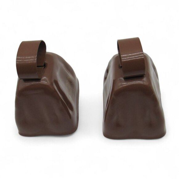 JAMBOREE USA Pair of Brown Metal COWBELLS Goat Bells from Wheeling West Virginia - Picture 8 of 10